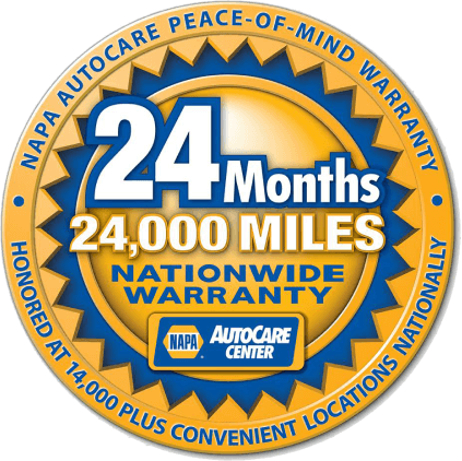 NAPA 24 months/24,000 miles badge